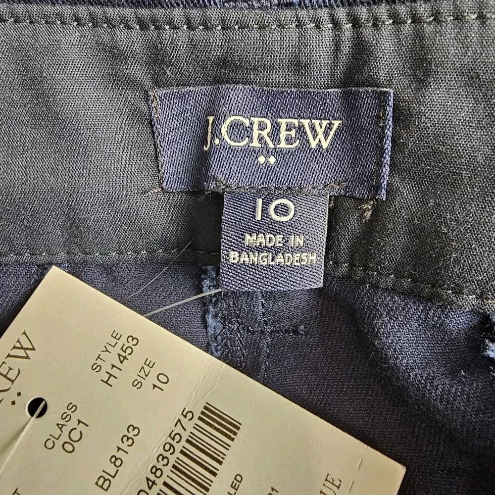 NEW J.Crew Classic Chino Shorts Womens Size 10 Navy Blue 5